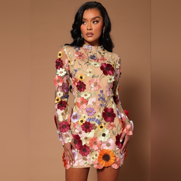 Fashion Nova | Dresses | Emmaline Embroidered Mini Dress | Poshmark